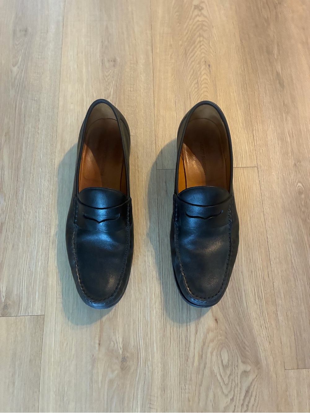 Beckett Simonon Lambert Loafers Black Full Grain Leather Men’s Size 13